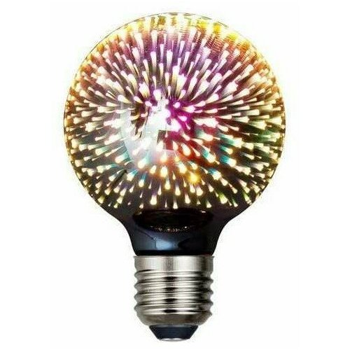 Светодиодная декоративная лампа 3D Фейверк, 4W, RGB, E27, G80