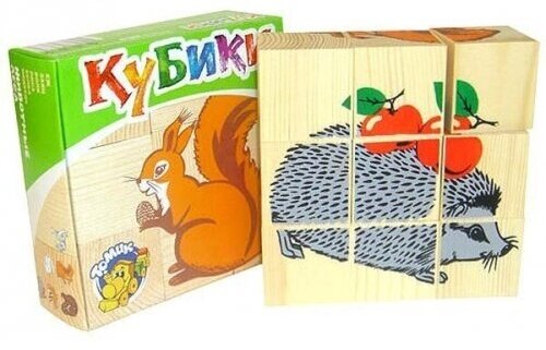 Кубики Томик Животные леса, 9 кубиков 4444-4