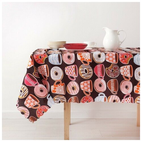 Скатерть 140x180 см Прямоугольная Еда Полиэстер 1993₽