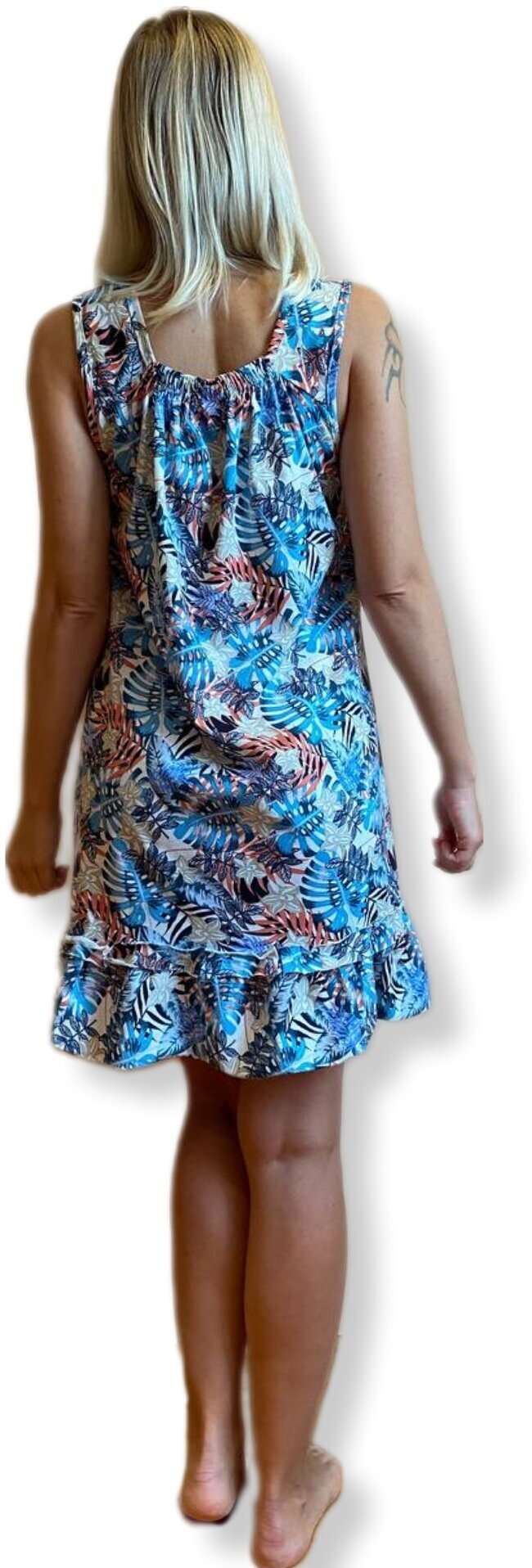 Ночная сорочка женская, домашнее платье, ночнушка, размер 52 - фотография № 3