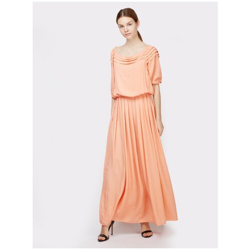 Платье Alessia Santi, вискоза, повседневное, макси, размер 40, оранжевый