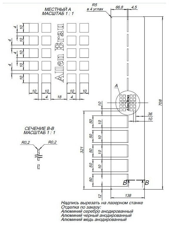 Накладка для сифона Allen Brau Infinity 8.210N2-60 медь браш - фотография № 2