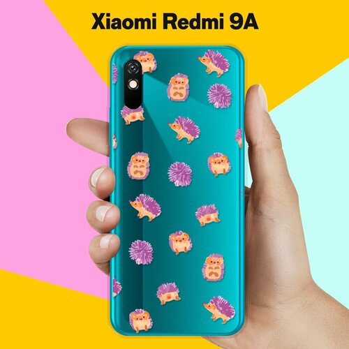 Силиконовый чехол Узор из ёжиков на Xiaomi Redmi 9A силиконовый чехол узор из ёжиков на xiaomi mi 10 pro