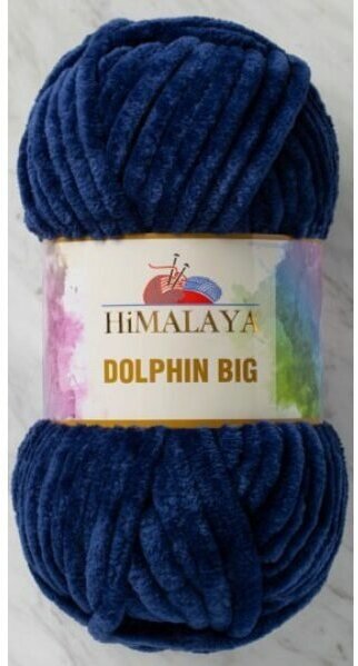 Пряжа Himalaya Dolphin Big синий (76708), 100%полиэстер, 80м, 200г, 1шт