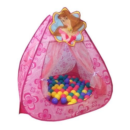 CHING-CHING Принцесса CBH-13, розовый игровой домик палатка с тоннелем и шариками 100