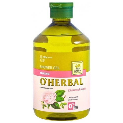 Тонизирующий гель для душа O HERBAL с экстрактом дамасской розы 500мл