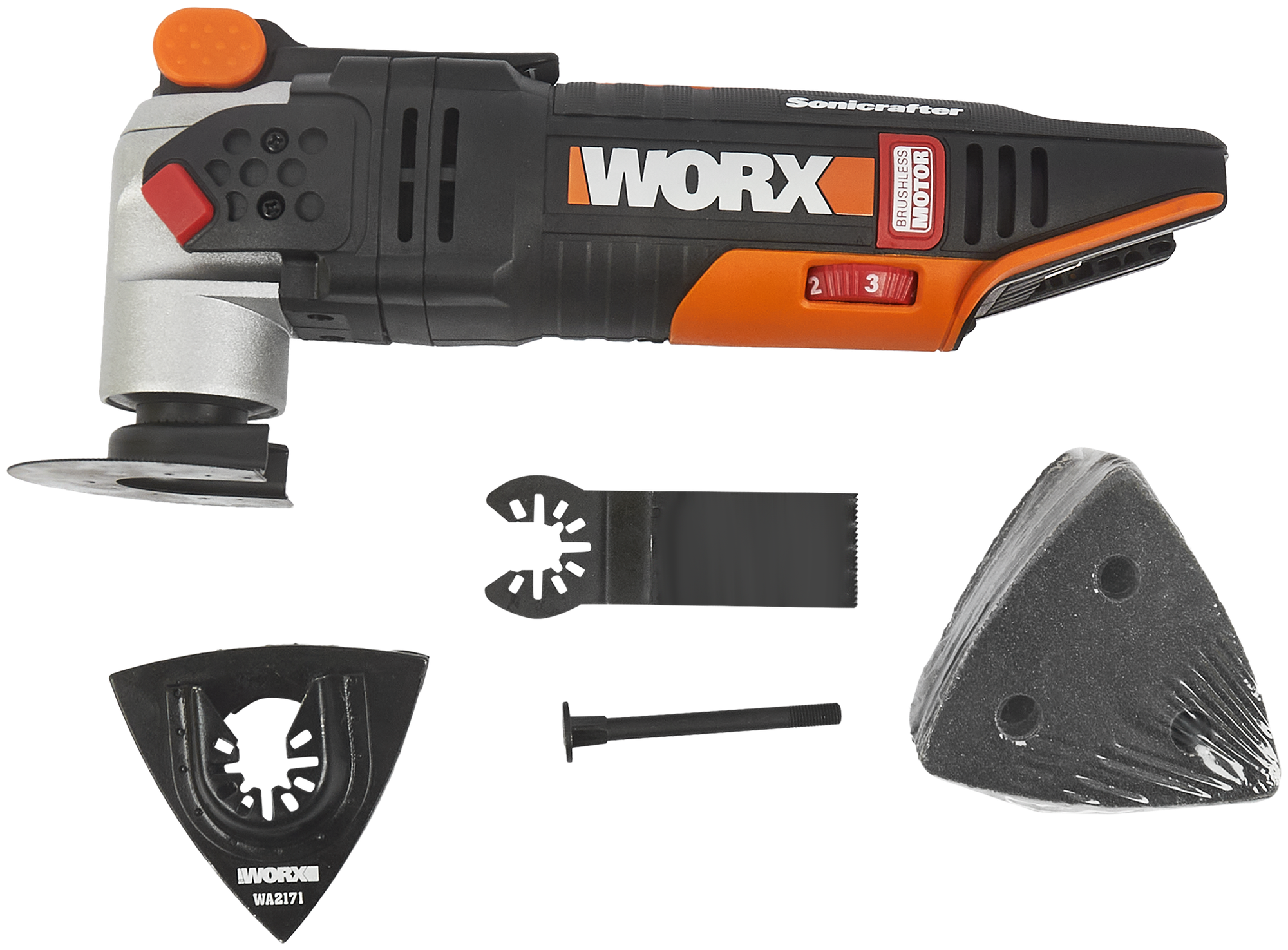 Аккумуляторный реноватор с бесщеточным мотором Worx WX693.9, 18000 кол/мин, 20 В, без АКБ и ЗУ, коробка - фотография № 7