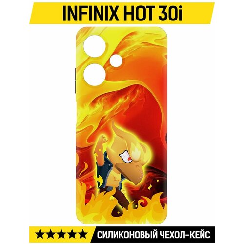 Чехол-накладка Krutoff Soft Case Brawl Stars - Ворон-Феникс для INFINIX Hot 30i черный чехол накладка krutoff soft case brawl stars ворон феникс для infinix smart 8 plus черный