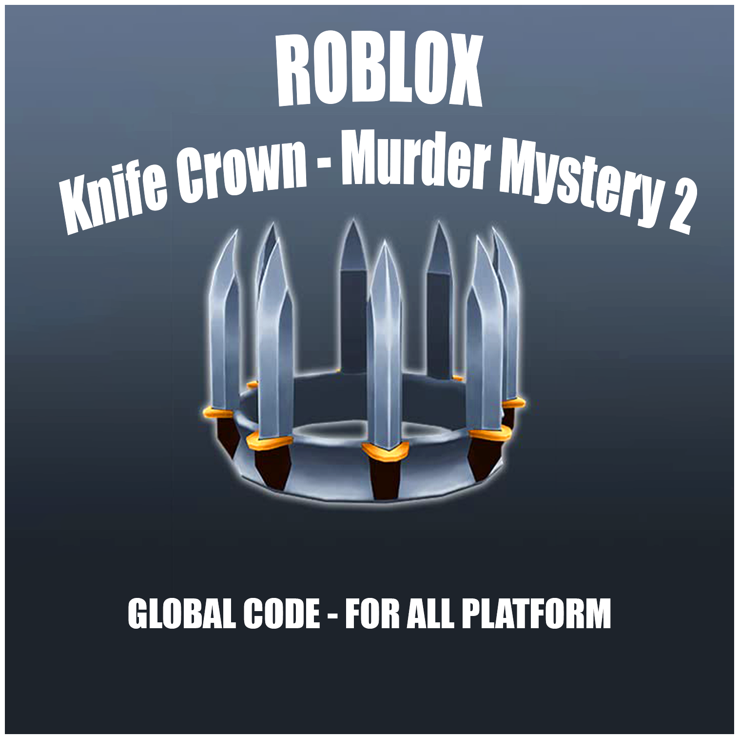 Код активации скина Roblox Knife Crown Murder Mystery 2 / Подарочная карта Роблокс / Skin Gift Card (Россия)