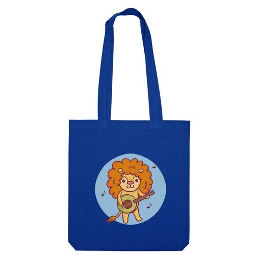 Сумка шоппер Us Basic, синий сумка милый лев с флагом подарок для льва желтый
