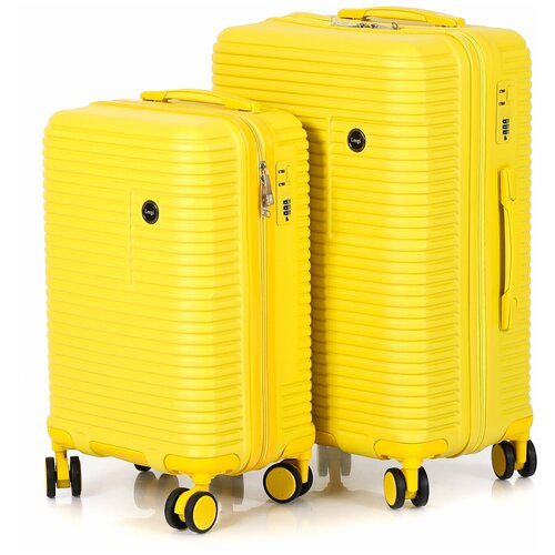 Комплект чемоданов Leegi, 2 шт., размер L, желтый