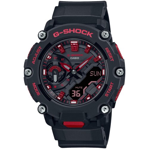 Наручные часы CASIO G-Shock GA-2200BNR-1A, черный, красный наручные часы casio g shock ga 2200bnr 1a черный