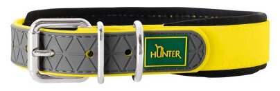Hunter ошейник для собак Convenience Comfort 40 (27-35 см) / 2 см биотановый мягкая горловина желтый неон - фотография № 9