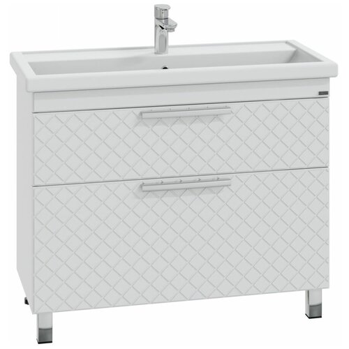 Тумба напольная Калипсо 100 2 ящика с умывальником Фостер 100