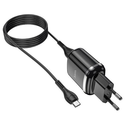 фото Сетевое зарядное устройство hoco n4 aspiring dual port charger set for micro черный