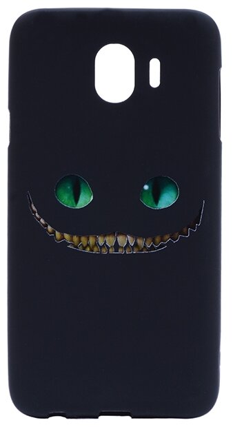 Ультратонкая защитная накладка для Samsung Galaxy J4 (2018) с принтом "Улыбка Чеширского Кота на прозрачном фоне"