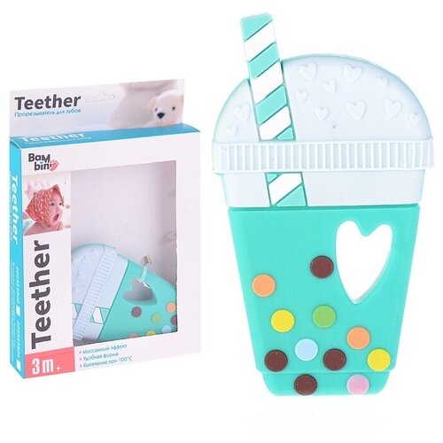 Игрушка-грызунок Бамбини 5,5х10х1 см, в коробке (6197A)