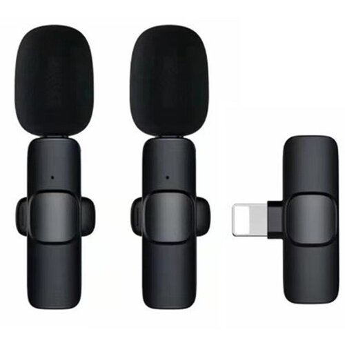 Комплект из 2 беспроводных петличных микрофонов для айфона lightning 72500₽