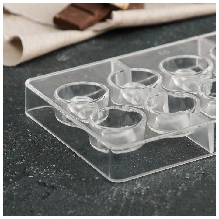 FlashMe Форма для шоколада и конфет «Конфи», 10 ячеек, 20×12×2,5 см, ячейка 3×1,5 см - фотография № 2