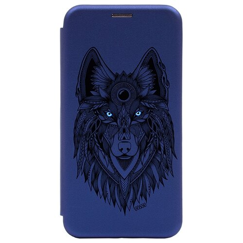 фото Чехол-книжка book art jack grand wolf для xiaomi redmi 8a синий gosso