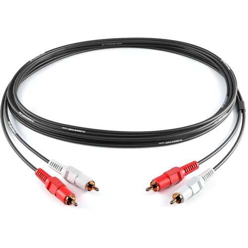 Межблочный кабель 2RCA(m)-2RCA(m) PROCAST cable 2RCA/2RCA.5, длина 5m, цвет черный ticosan rca cable dc3 5 to 2rca audio cable rac aux cable for phone edifer home theater dvd 2rca audio cable 1m 2m 3m 5m