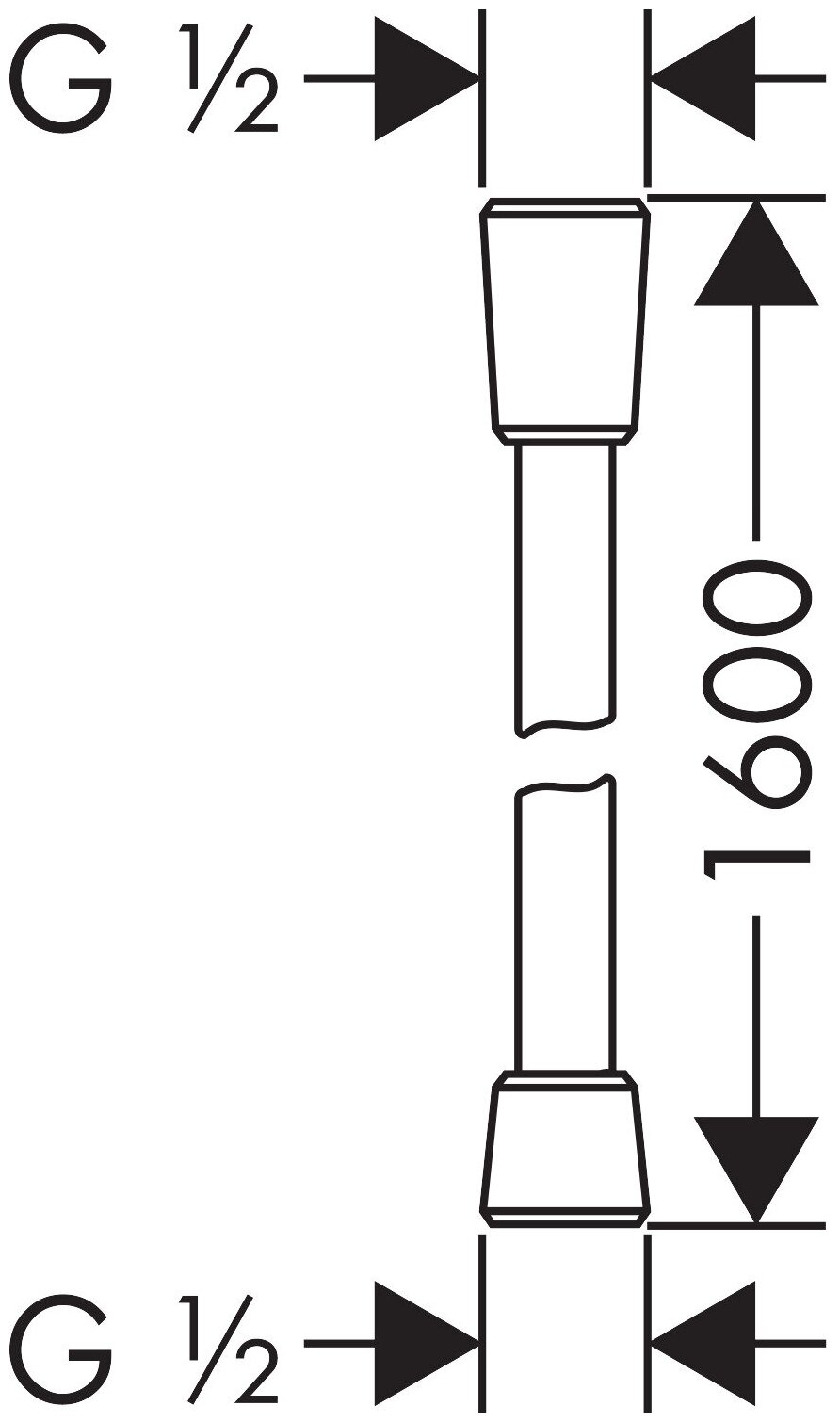 Душевой шланг hansgrohe Isiflex 160 см с защитой от перекручивания 28276140, шлифованная бронза - фото №5