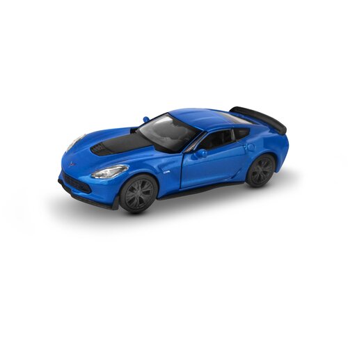 Welly CHEVROLET CORVETTE Z06 (43752W) 1:38, 14 см, синий машинка welly 2017 chevrolet corvette z06 модель машины 1 38 с пружинным механизмом цвет в ассортименте