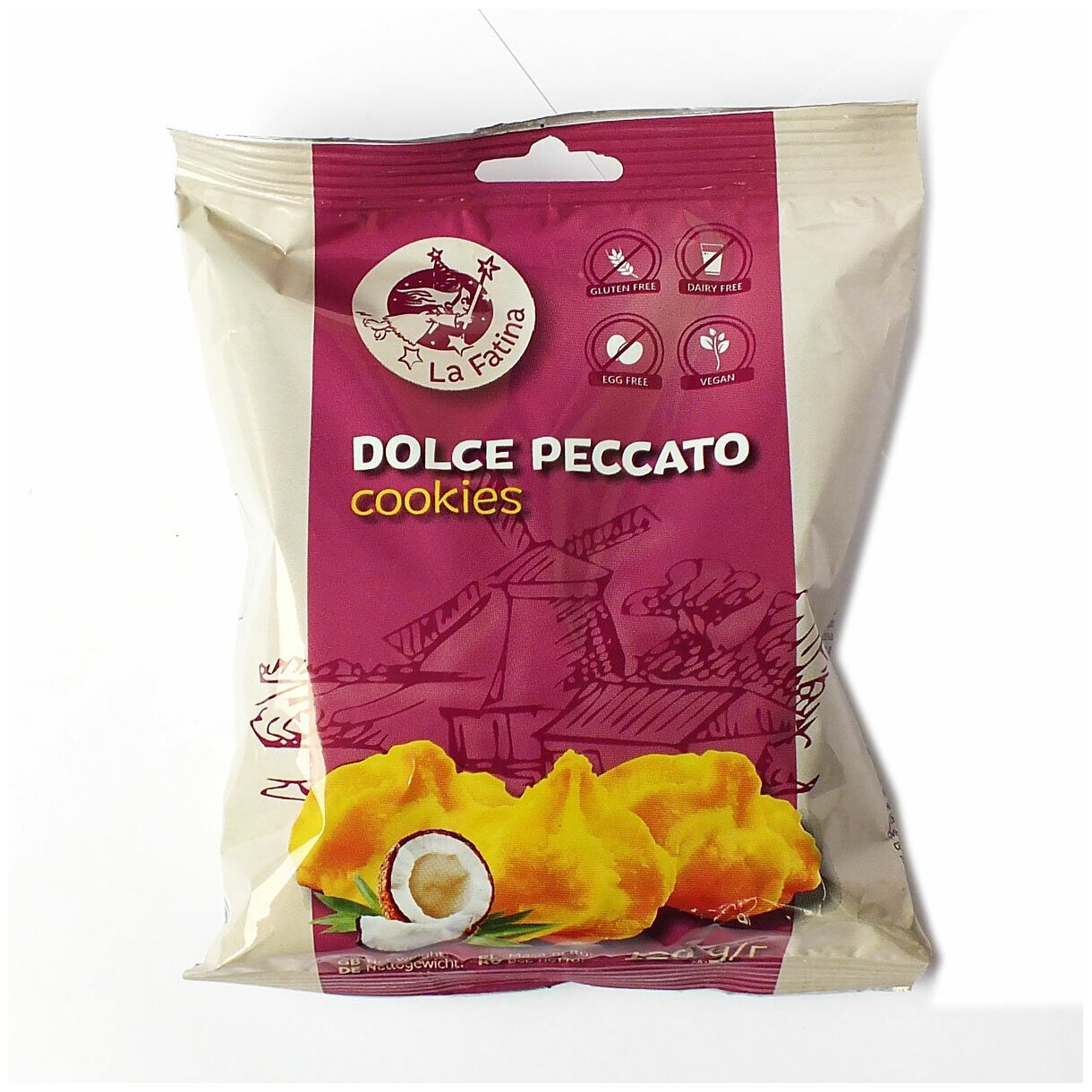 Печенье La Fatina Дольче пеккато (Dolce Peccato), без глютена, 120 г/4 шт - фотография № 3