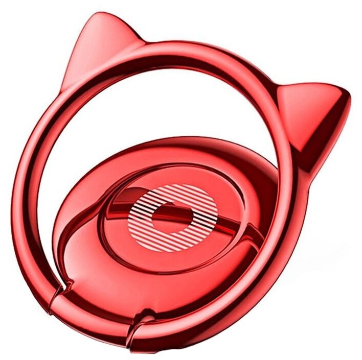 Baseus Подставка-держатель с кольцом Baseus Cat Ear Ring Bracket (SUMA-09) (Red)