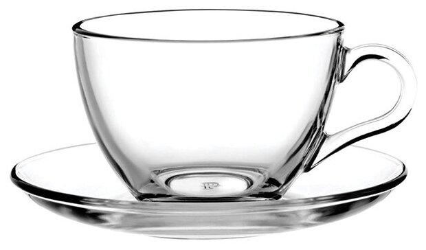 Пара чайная Pasabahce 180 мл, 90*136*66мм, прозрачное стекло