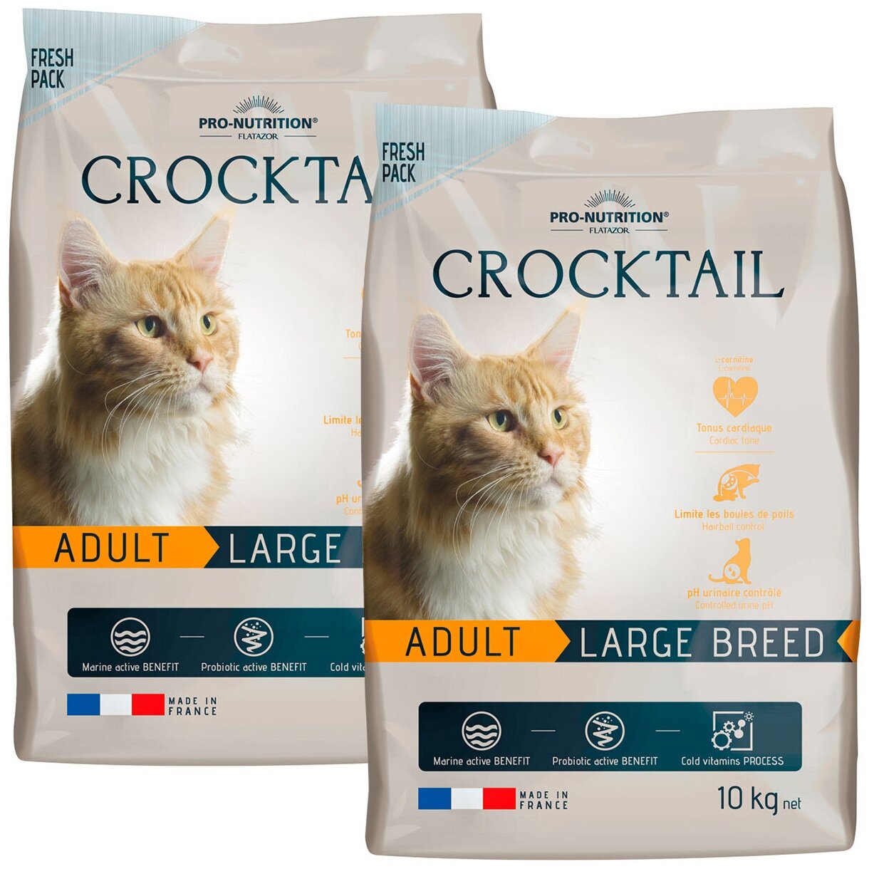 FLATAZOR CROCKTAIL ADULT LARGE BREED для взрослых кошек крупных пород (10 + 10 кг)