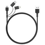 Кабель Aukey USB - Lightning/USB Type-C/MicroUSB 1.2 м - изображение