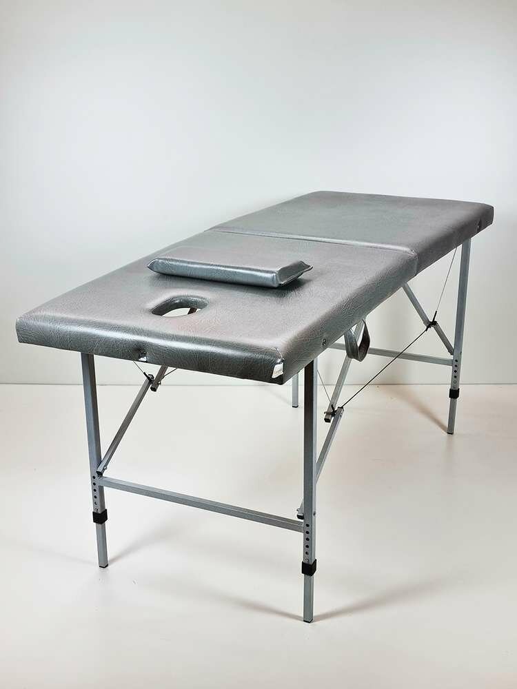 ЮгКомфорт Складной массажный стол с регулировкой высоты вырезом для лица усиленный кушетка для массажа 190х70
