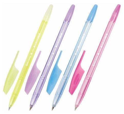 Ручка шариковая Brauberg X-333 Pastel (0.35мм, синий цвет чернил, корпус тонированный) 1шт. (BP155)