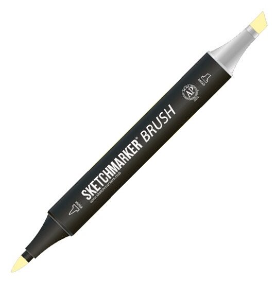 Маркер Sketchmarker Brush двухсторонний на спирт.основе цв.Y44 Сливочный