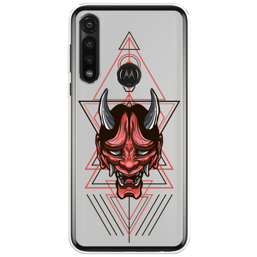 Силиконовый чехол на Motorola Moto G Power 2020 / Моторола Мото G Пауэр 2020 Hanya Oni mask, прозрачный