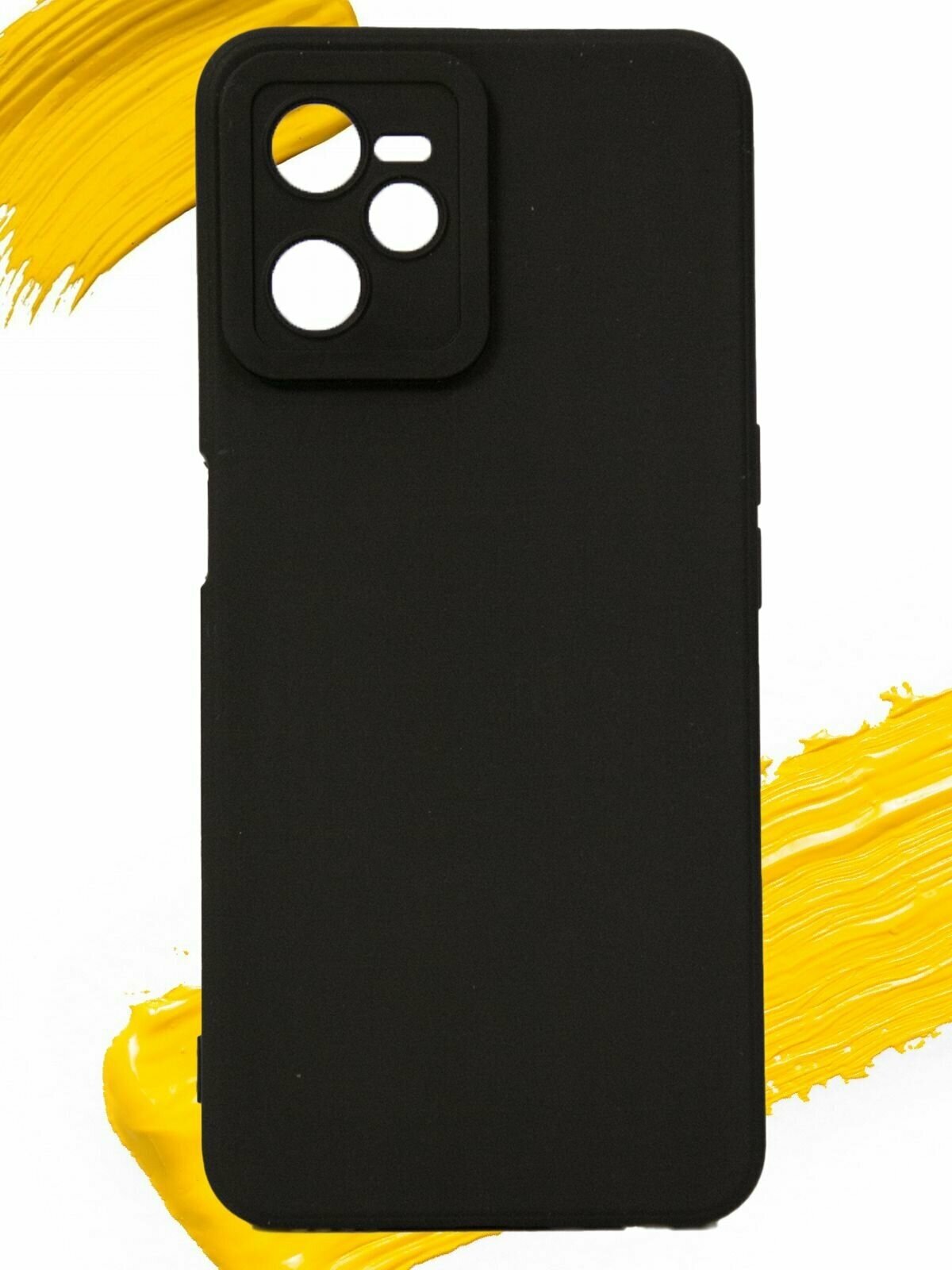 Чехол для realme c35 / чехол на реалми с35 с защитой камеры черный