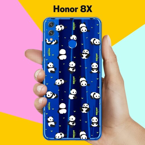 Силиконовый чехол Панды на Honor 8X силиконовый чехол фламинго на honor 8x