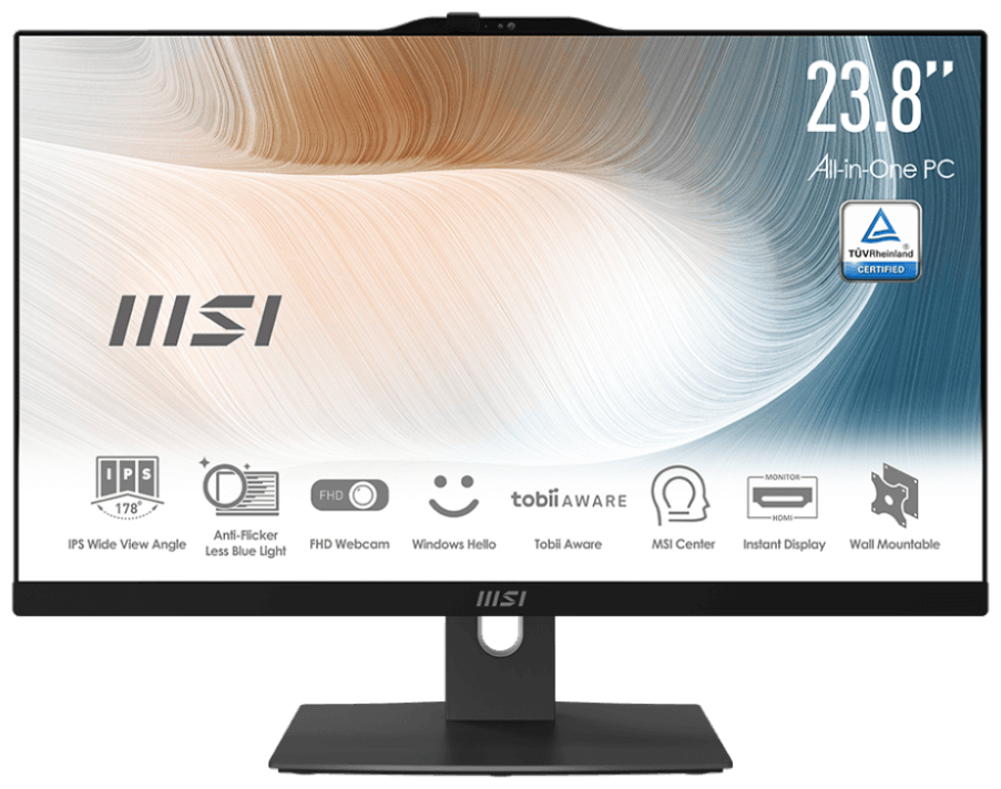 Modern AM242P 12M-237XRU (MS-AE07) 23.8" FHD(1920x1080)/Intel Core i5-1240P/16GB/512GB SSD/Integrated/WiFi/BT/2.0MP/KB+MOUSE(WLS)/noOS/1Y/