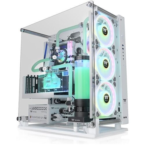 Корпус Thermaltake Core P3 TG PRO белый без БП ATX 3x120mm 3x140mm 2xUSB2.0 2xUSB3.0 audio bott PSU корпус cooler master silencio s400 tg черный без бп matx 3x120mm 4x140mm 2xusb3 0 audio bott 10044