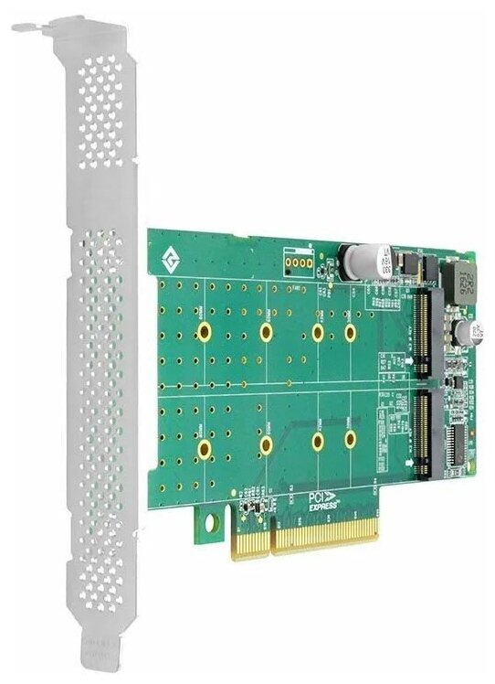 Адаптер Linkreal LRNV95N8 PCIe x8 to 2-Port M2 NVMe Adapter 50 (300701)