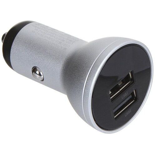 Зарядное устройство Baseus Digital Display Dual USB 4.8A Car Charger 24W Silver CCBX-0S