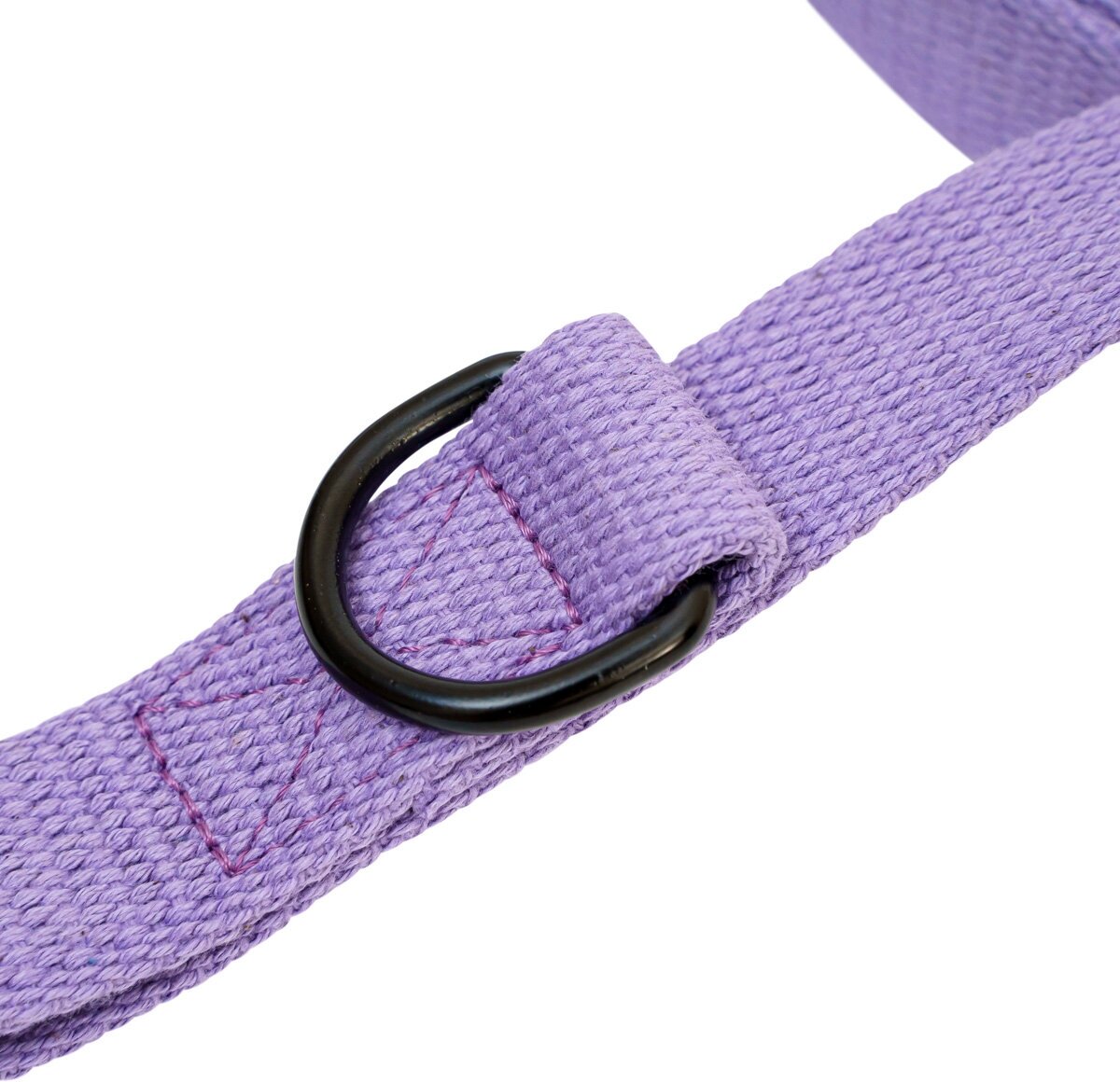 Поводок ZooOne, брезент сшивной, чёрная фурнитура, фиолетовый, 25мм х 3м . - фотография № 3