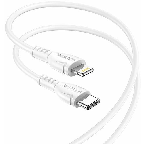 USB-кабель Borofone BX51, Type-C to lightning белый ультра скоростной кабель usams u82 для быстрой зарядки pd 3 1 тканевый шнур 5 а мощность 240 вт 2 м