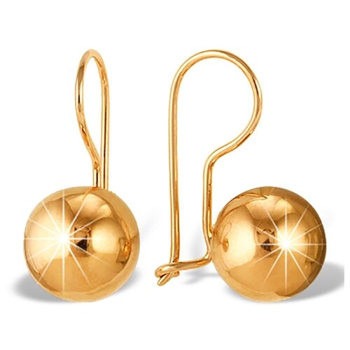 фото Серьги из золота шарики the jeweller