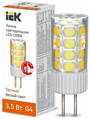 IEK Лампа светодиодная corn капсула 3,5вт 230в 3000к керамика g4 LLE-CORN-4-230-30-G4