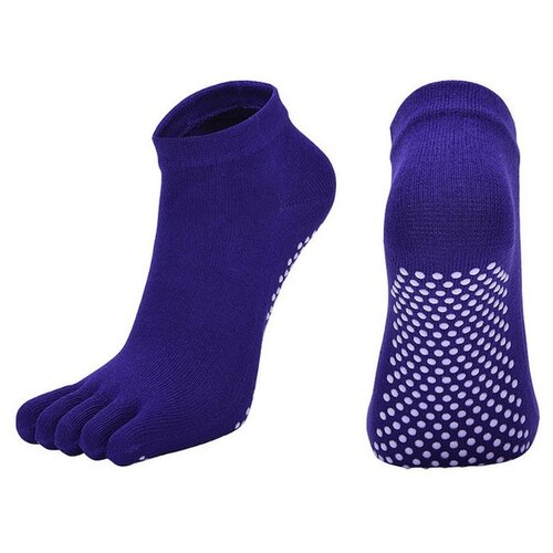 фото Носки противоскользящие с пальцами yoga socks для йоги фитнеса и пилатеса rekoy