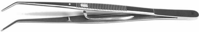 Специальный инструмент / Пинцет изогнутый с фиксатором мм (нержавеющая сталь) Sammar П-32-11