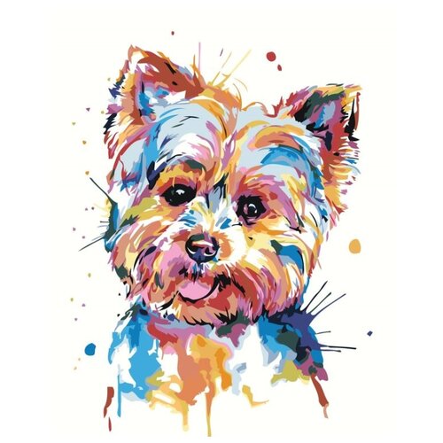 Картина по номерам Радужная собака, 40x50 см картина по номерам собака спаниель черная 40x50