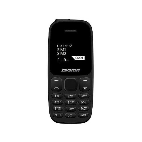 Мобильный телефон Digma A106 Linx 32Mb черный моноблок 2Sim 1.44